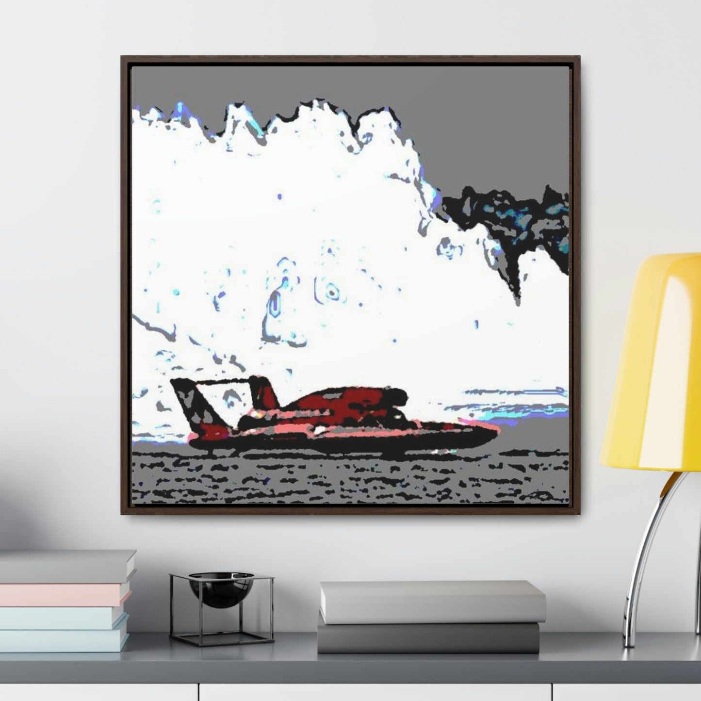 Gallery Canvas Wraps, Square Frame ...  Seattle Columbia Cup On Lake Washington ... "Dave Wilcox Heads For The Win" ... Associate Gift-Photo ... Original Works ...