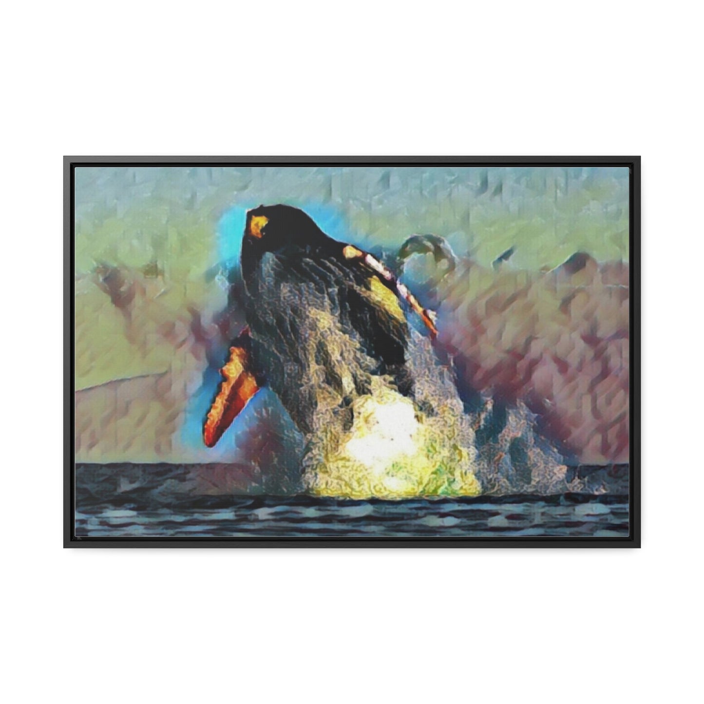 Gallery Canvas Wraps, Horizontal Frame ... An Extraordinary Humpback Breach ... 'With Explosive Energy' ... Family Archives (KPH) ... Circa: 21st Century. Maui, HI ... Original Works ...