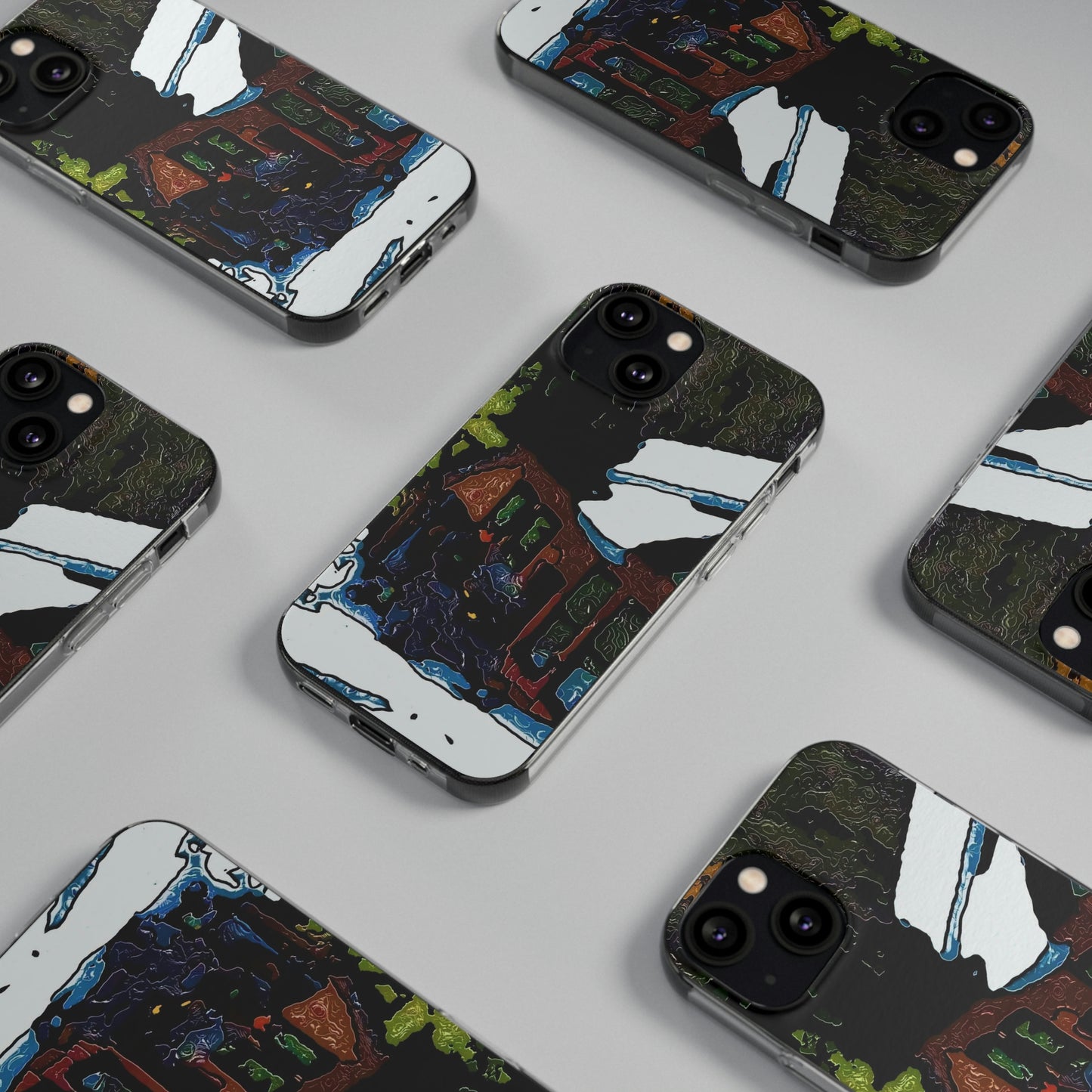Soft Phone Cases ... "A Rider Passeth-Through-It" ... Colors Galore & A Bit Of Impressionism ... Original Works. Winter 2021. Central Idaho. Rendering Time: 12 Hours ...