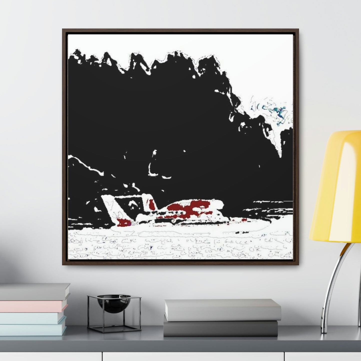 Gallery Canvas Wraps, Square Frame ...  Seattle Columbia Cup On Lake Washington ... "Dave Wilcox Heads For The Win" ... Associate Gift-Photo ... Original Works ...