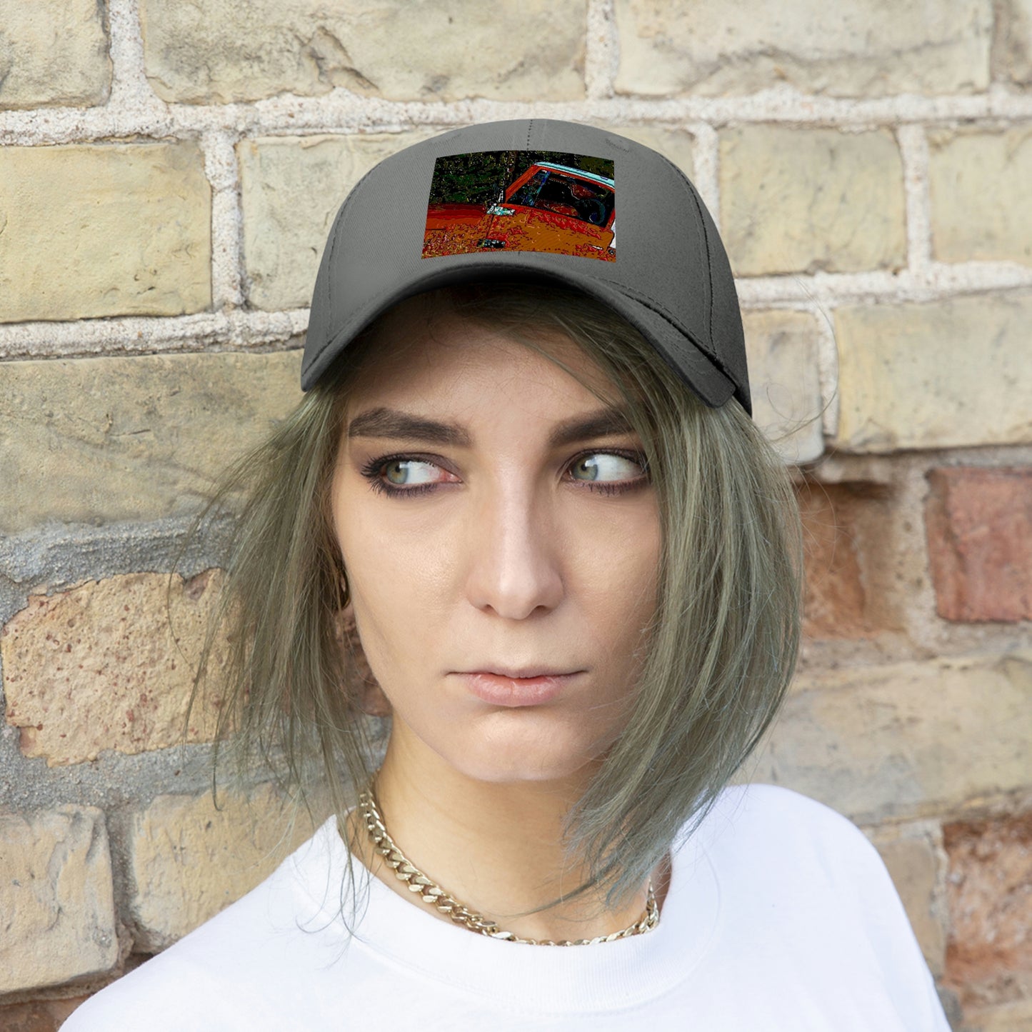 Unisex Twill Hat ... How-To-Drive-Idaho's-Mountain_Roads ... "Like A Professional" ... "Truckin' Like The Doo-Dah-Man" ...