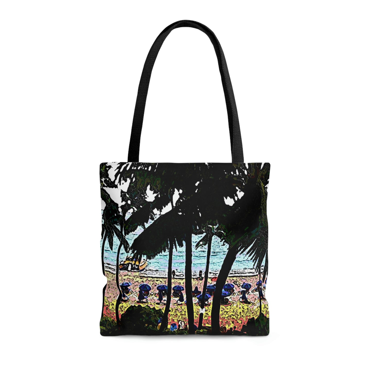 AOP Tote Bag ... "A Beautiful Beach Amongst The Palms" ... The Outrigger Waikiki, Honolulu, Oahu ... Original Works ...