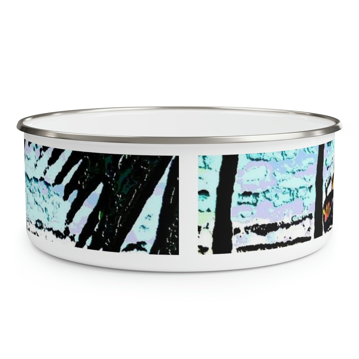 Enamel Bowl ... "A Beautiful Beach Amongst The Palms" ... The Outrigger Waikiki, Honolulu, Oahu ... Original Works ...