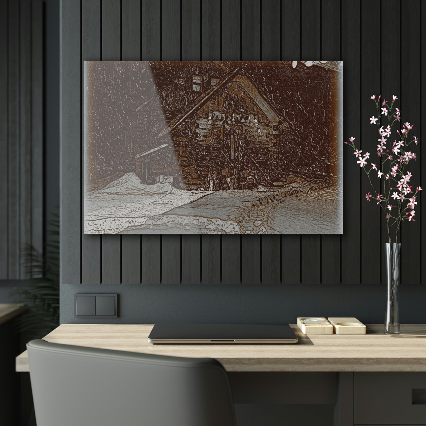 Acrylic Prints ... "A Cold, Snowy, Quiet Morning 'Above-The-Creek' ... " ... Original Works ...