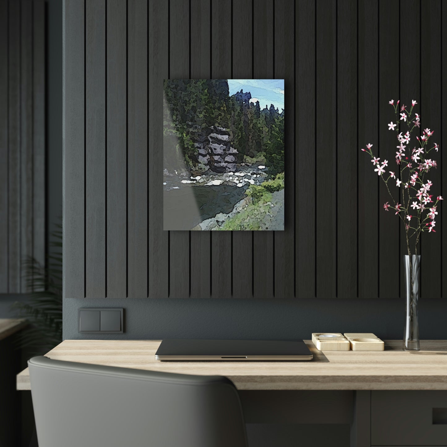Acrylic Prints ...  "I Am Innocent" ... Tricky-Dick Immortalized ... Nixon Rock: Along The River ... Central Idaho, Summer 2020 ... Original Works ...