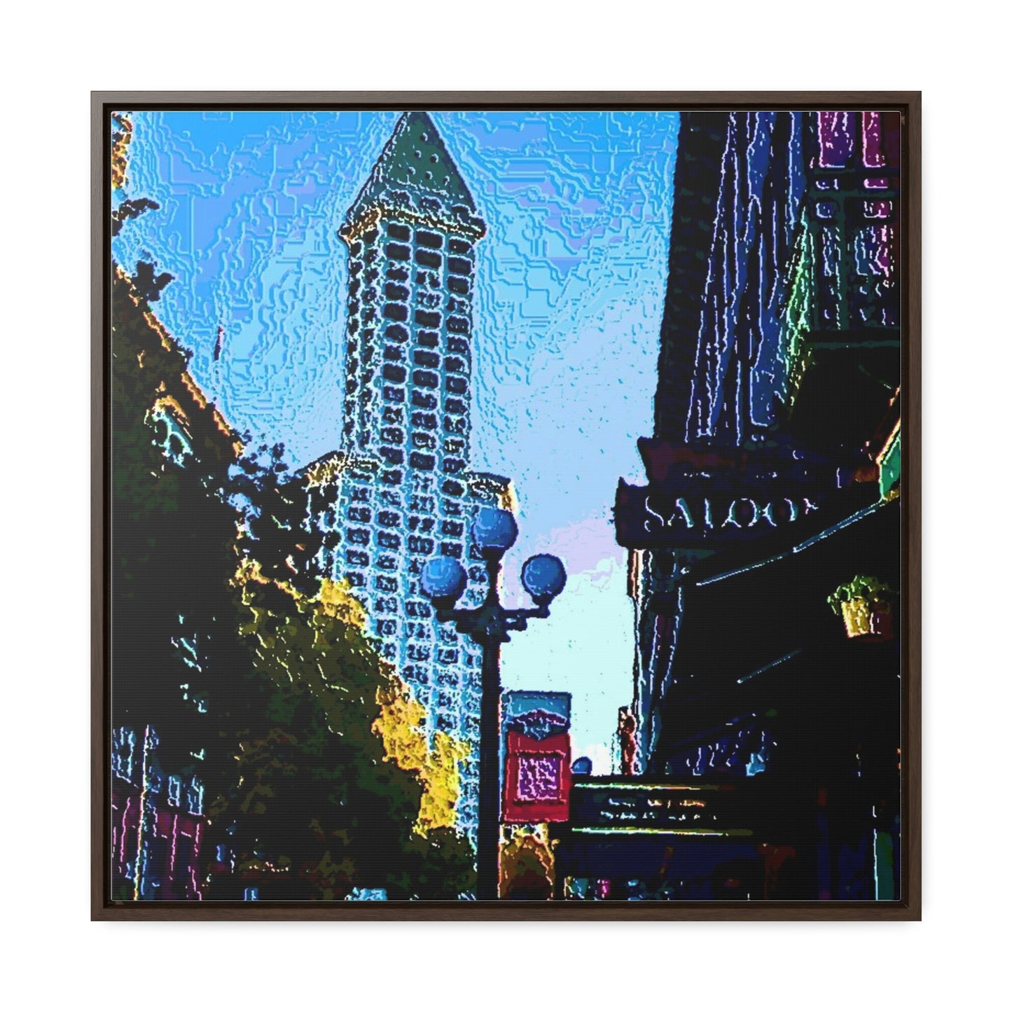 Gallery Canvas Wraps, Square Frame ...  Pioneer Square & Smith Tower ... 'That World Famous View' ... Colleague Supplied Photo ... Original Works ...
