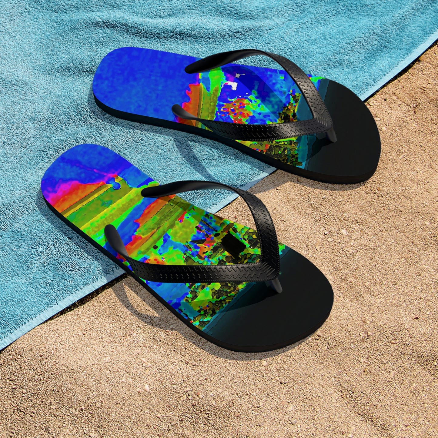 Unisex Flip-Flops ..."Lombard Street San Francisco, CA, USA" ... Family Archives 1970's ... Original Works ...