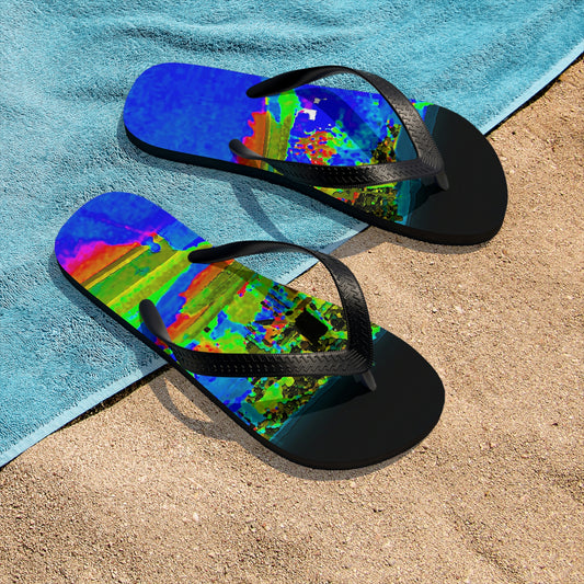 Unisex Flip-Flops ..."Lombard Street San Francisco, CA, USA" ... Family Archives 1970's ... Original Works ...