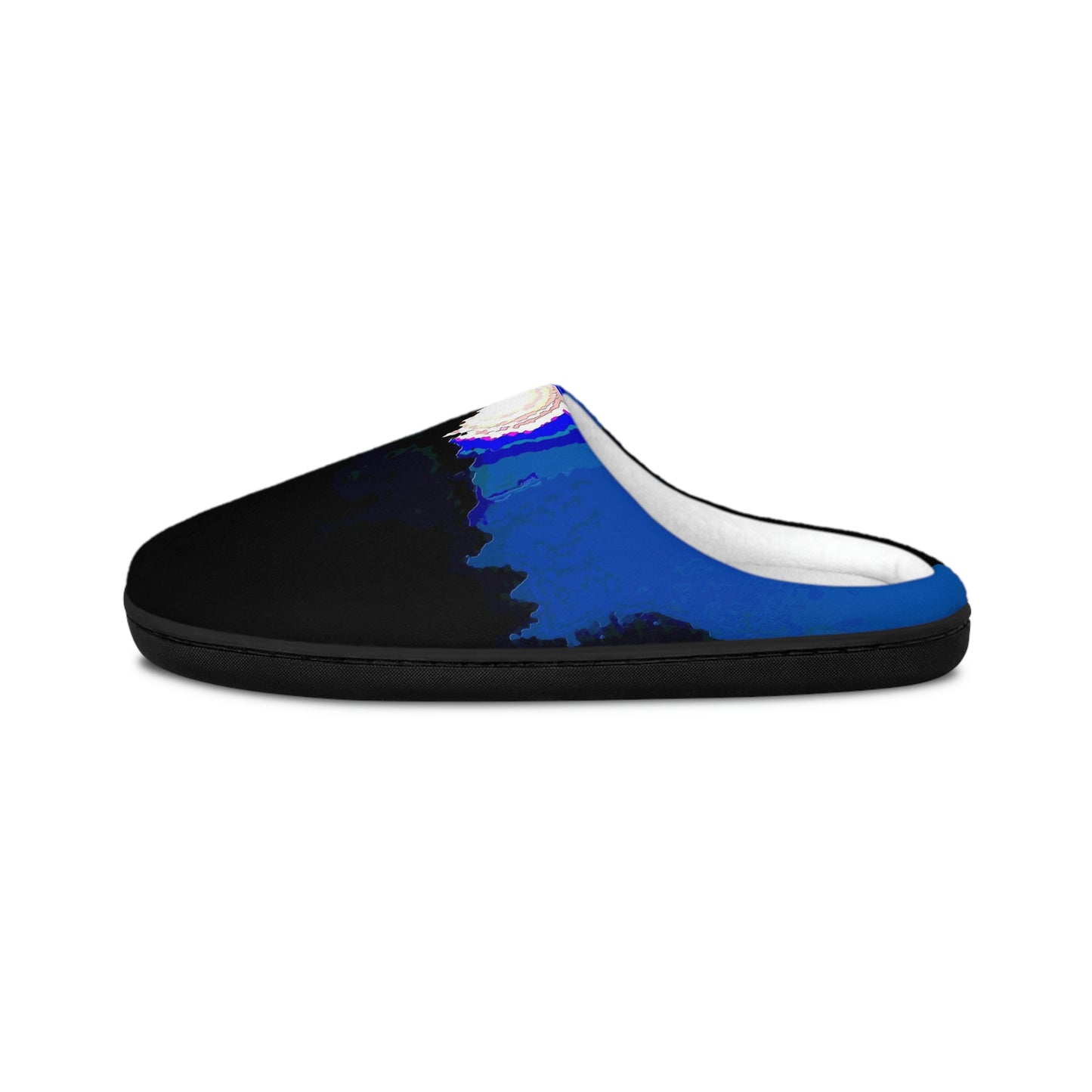 Men's Indoor Slippers ... "The Road Home" ...' Over The River & Through The Woods To? ...' ... Moonscape Near Elk City, Idaho ... Original Works ... 5Jan23 ...