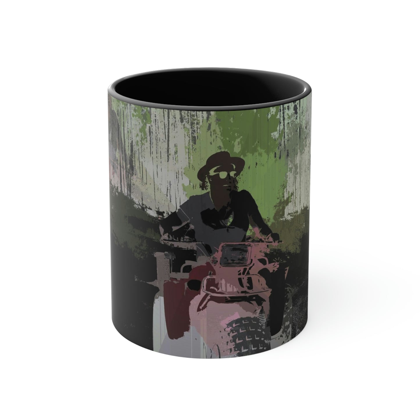 Accent Coffee Mug, 11oz ... 3-Wheeln' N' Groovin The Mountain Roads ... Central Idaho ... Original Works ...