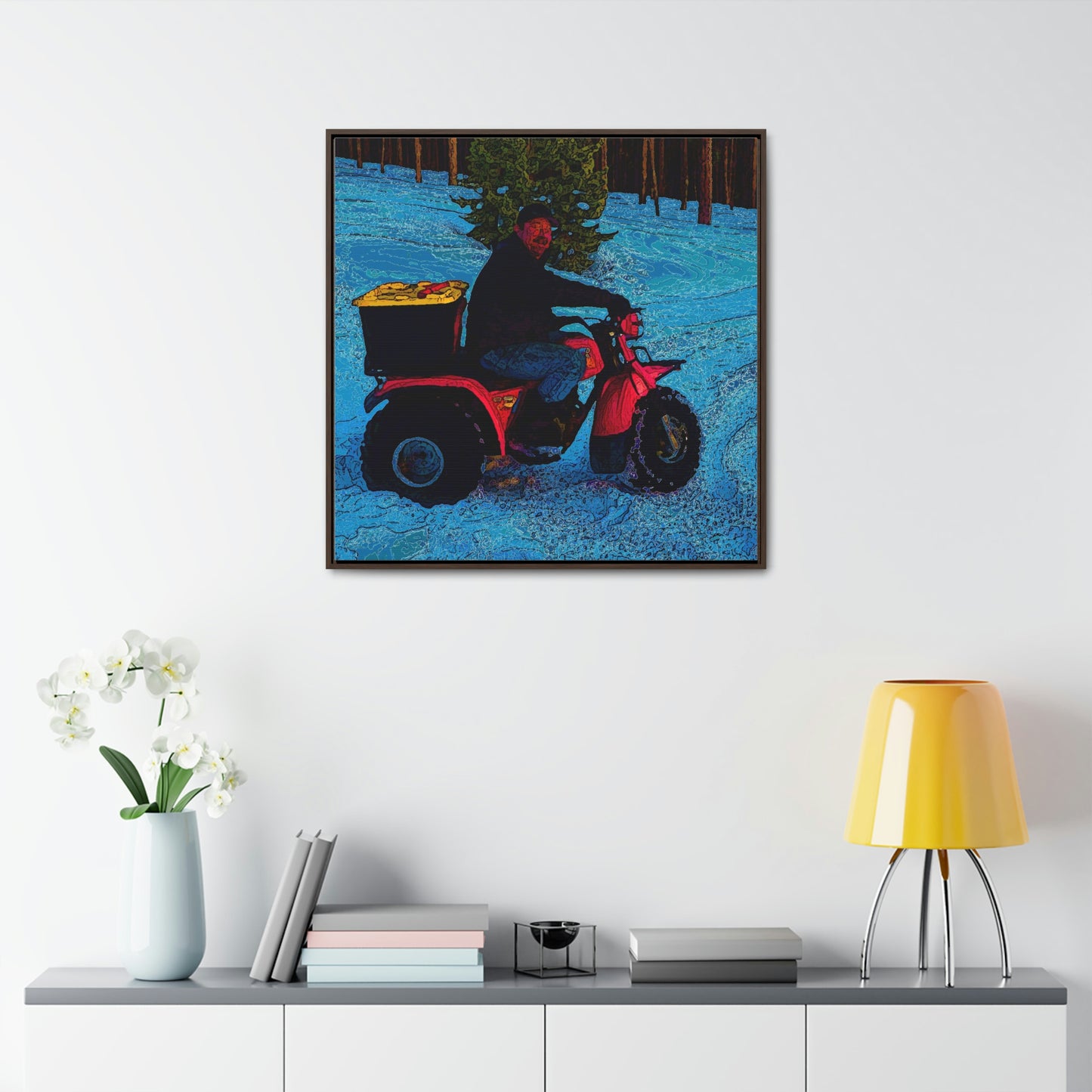 Gallery Canvas Wraps, Square Frame ... There's 2-Wheelin ... There's 4-Wheelin ... 'And-Of-Course' ... "There's 3-Wheelin-In-The-Snow" ...  Original Works ...
