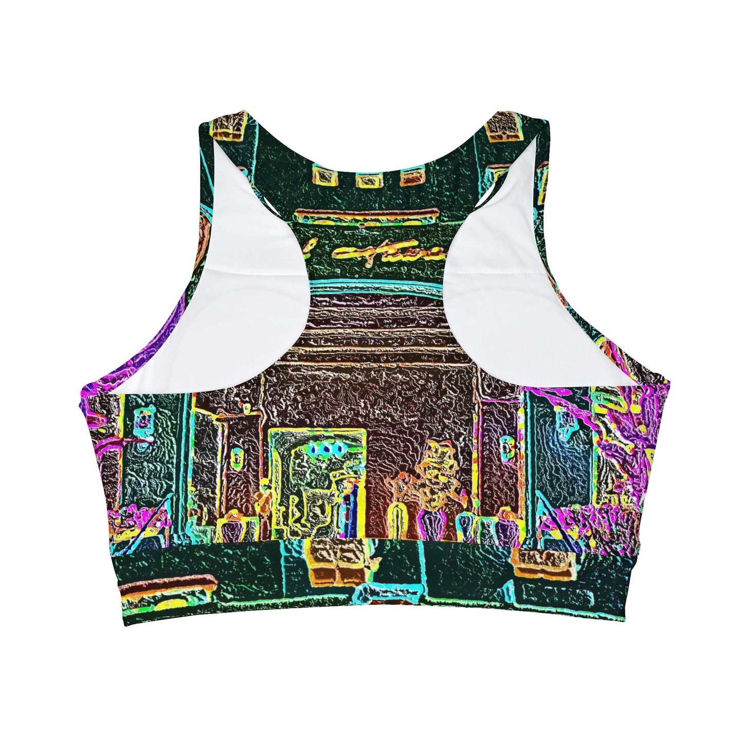 High Neck Crop Bikini Top ... "La Grande Entree" At: 'The Pink Palace' ... The Royal Hawai'ian ... Honolulu, HI ... '27Oct2014' ... Original Works ...