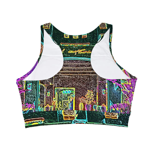 High Neck Crop Bikini Top ... "La Grande Entree" At: 'The Pink Palace' ... The Royal Hawai'ian ... Honolulu, HI ... '27Oct2014' ... Original Works ...