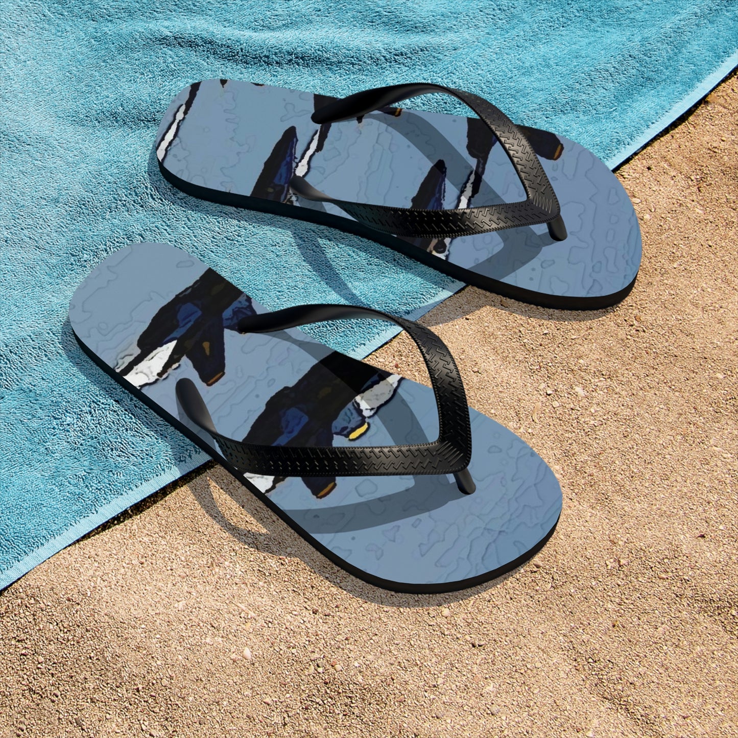 Unisex Flip-Flops ... Seattle Seafair ..."Blue Angels Run Over Lake Washington" ... Circa Mid 1980's ... Dr FJ Holt ... Original Works ...
