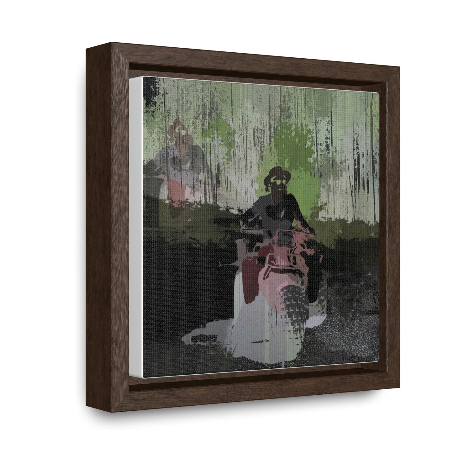 Gallery Canvas Wraps, Square Frame ...  3-Wheeln' N' Groovin The Mountain Roads ... Central Idaho ... Original Works ...