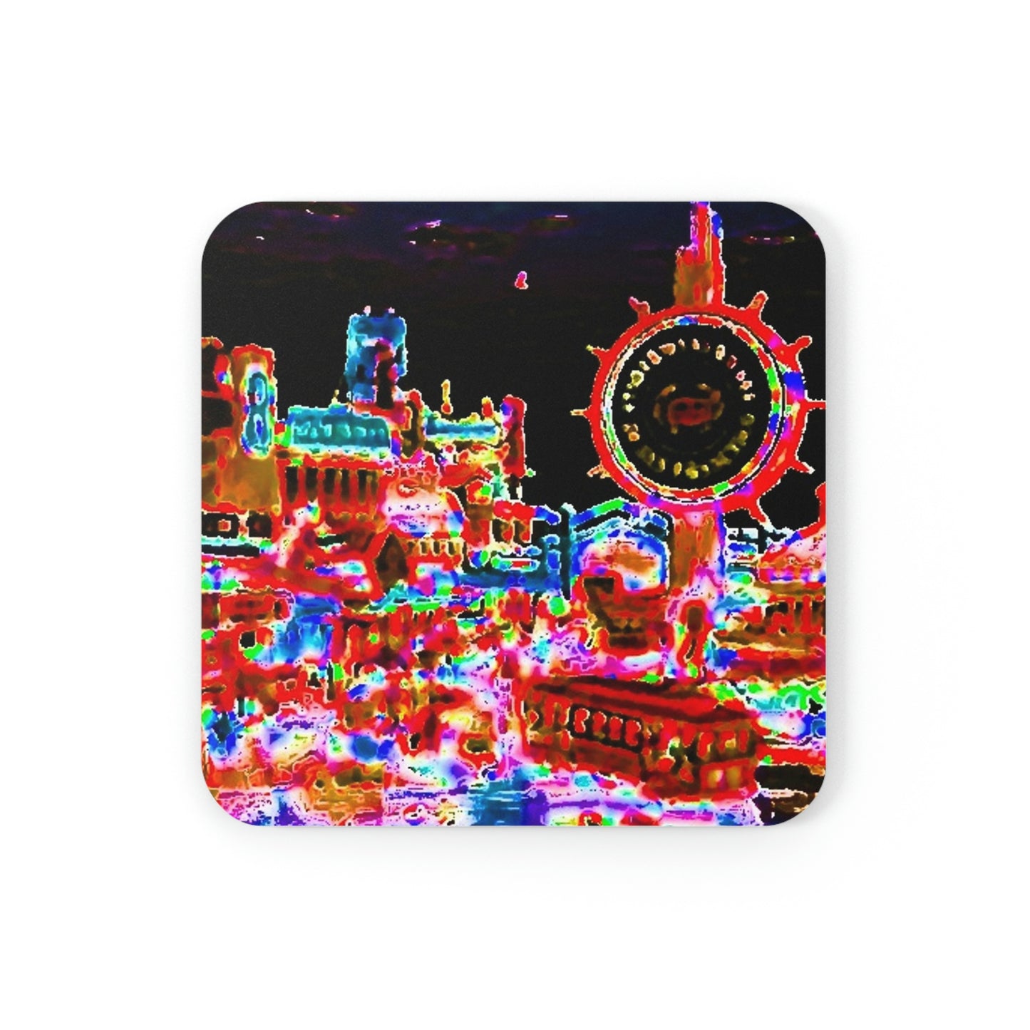 Cork Back Coaster ... "No.9 Fishermen's Grotto - Fishermen's Wharf, SF, California" ... Family Archives: 1970's ... Original Works ...