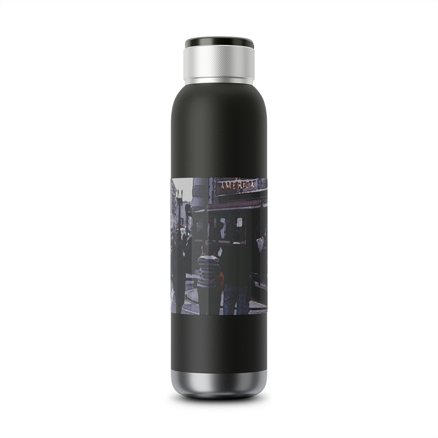 Soundwave Copper Vacuum Audio Bottle 22oz ... San Francisco ... 'Rice-A-Roni-A-San Francisco Treat' ... "A Cable Car Classic" ... Family Archives: 1973 ... Original Works ...