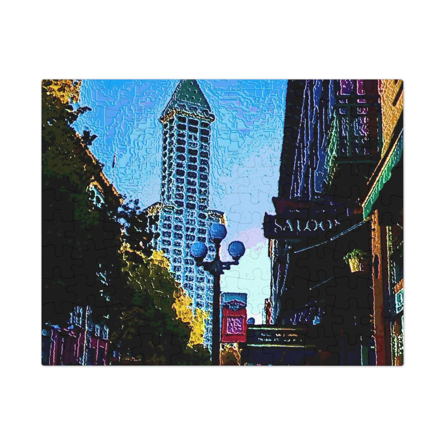 Jigsaw Puzzle (30, 110, 252, 500,1000-Piece) ...  Pioneer Square & Smith Tower ... 'That World Famous View' ... Colleague Supplied Photo ... Original Works ...