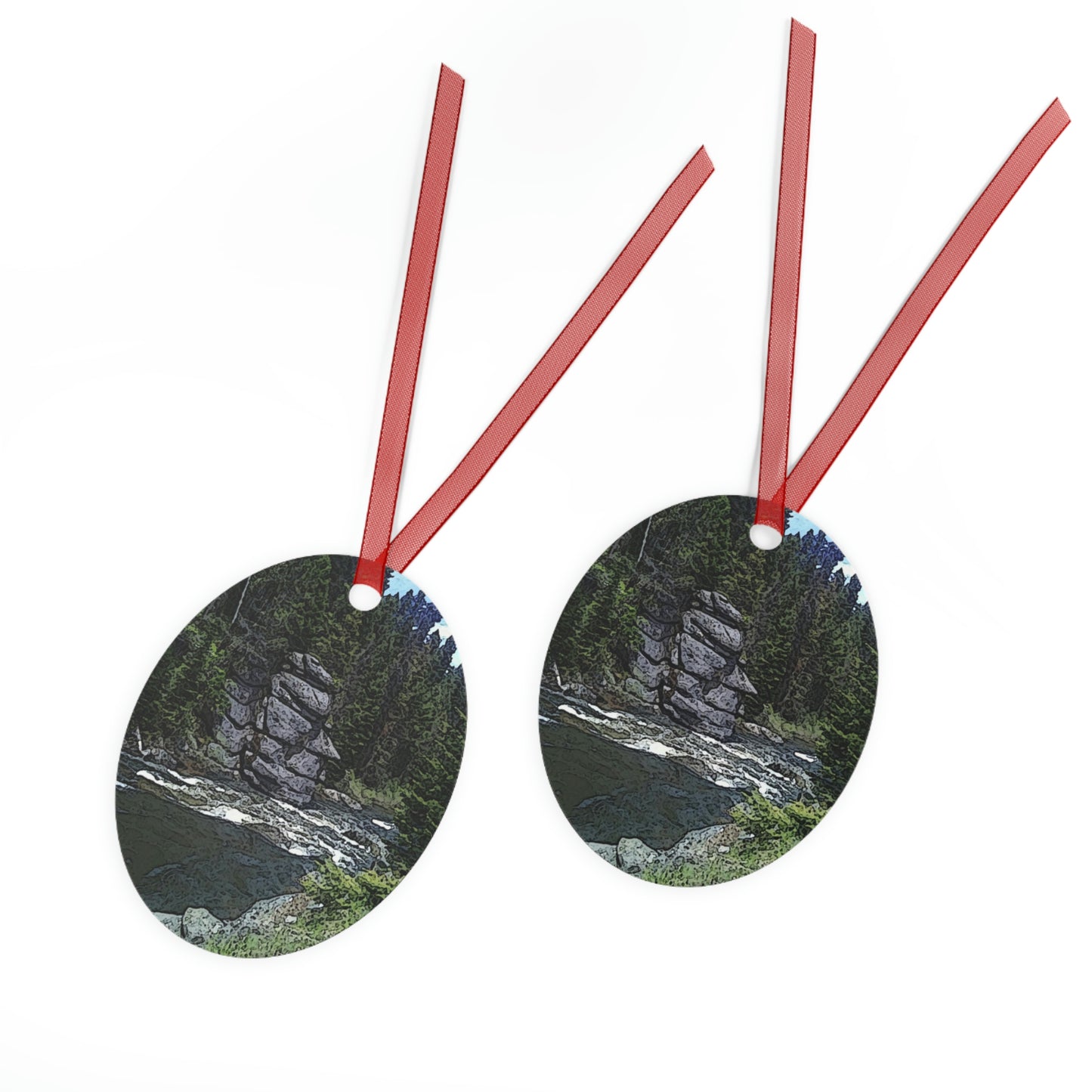 Metal Ornaments ..."I Am Innocent" ... Tricky-Dick Immortalized ... Nixon Rock: Along The River ... Central Idaho, Summer 2020 ... Original Works ...