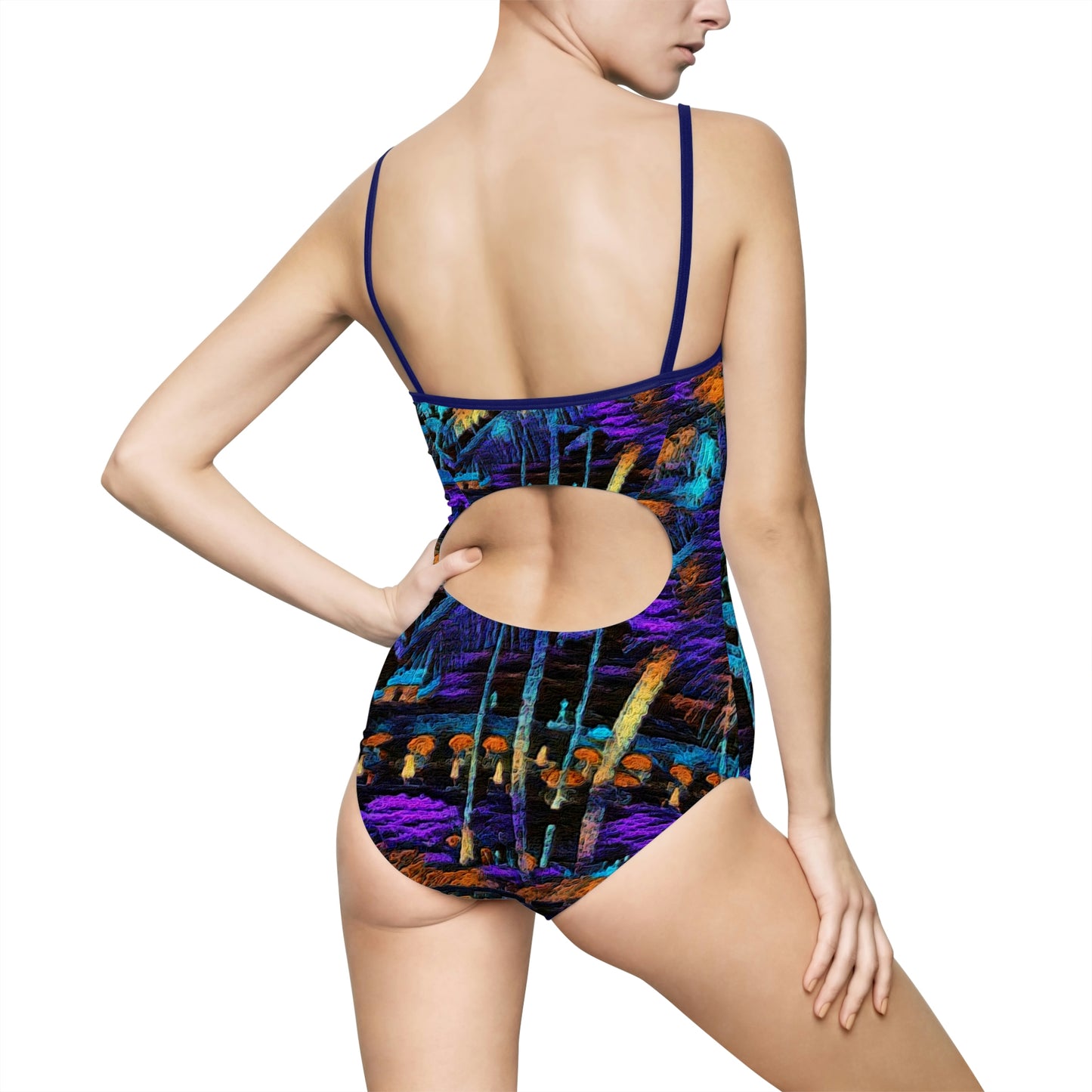 Women's One-piece Swimsuit (AOP) ... "The Royal Hawai'ian: Waikiki Beach_Beach" ... Honolulu, HI ... October 2014 (Halloween) ... Original Works ...