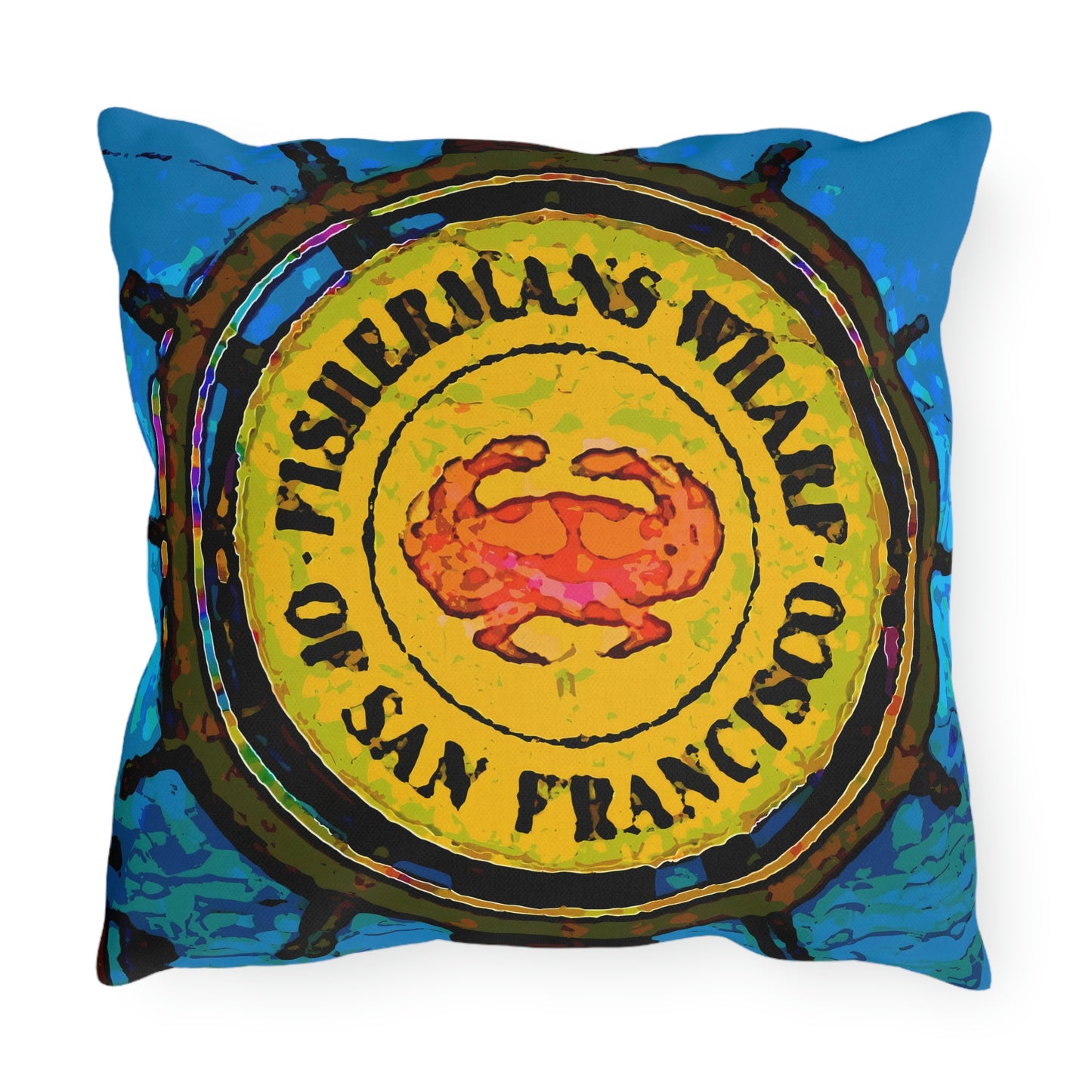 Outdoor Pillows ... "No.9 Fishermen's Grotto - Fishermen's Wharf, SF, California" ... Family Archives: 1970's ... Original Works ...
