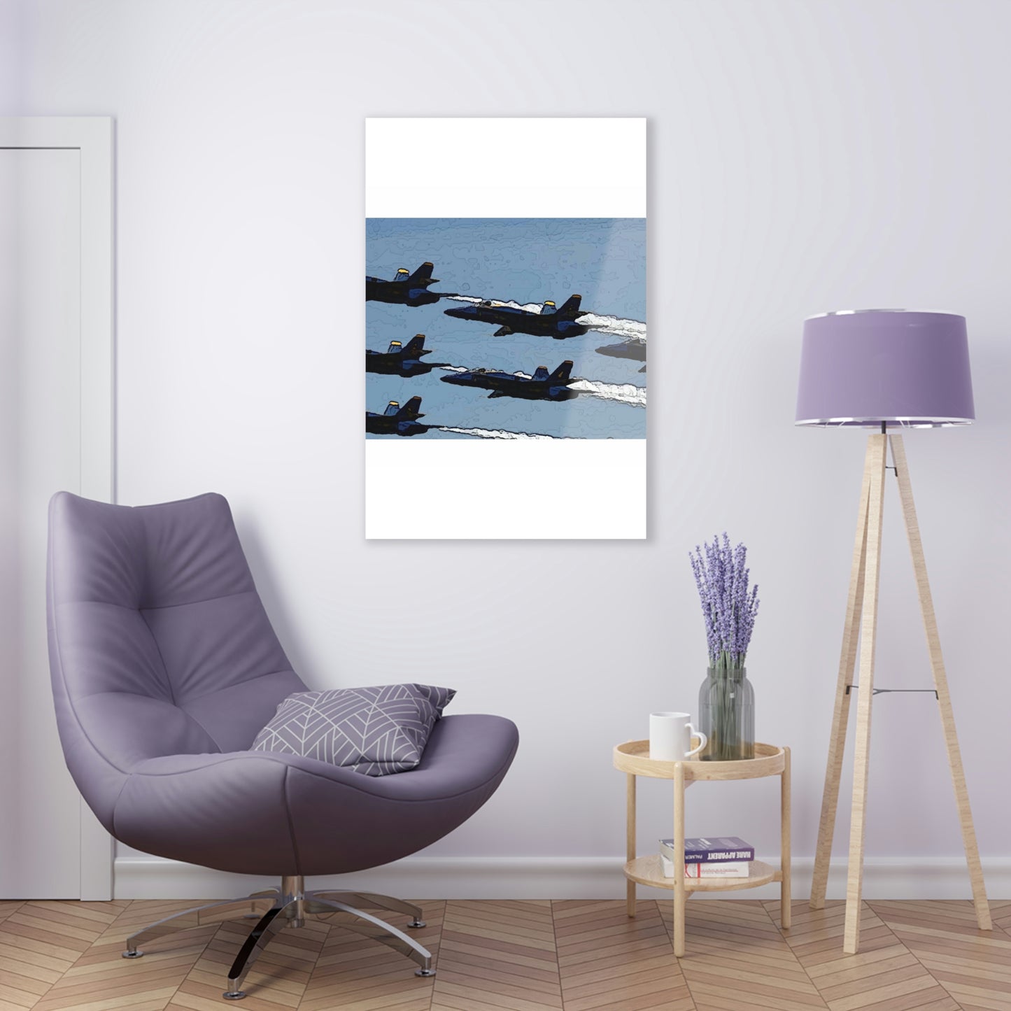 Acrylic Prints ... Seattle Seafair ..."Blue Angels Run Over Lake Washington" ... Circa Mid 1980's ... Dr FJ Holt ... Original Works ...