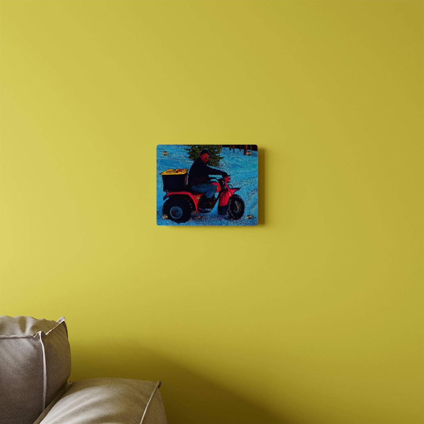 Acrylic Wall Art Panels ... There's 2-Wheelin ... There's 4-Wheelin ... 'And-Of-Course' ... "There's 3-Wheelin-In-The-Snow" ...  Original Works ...