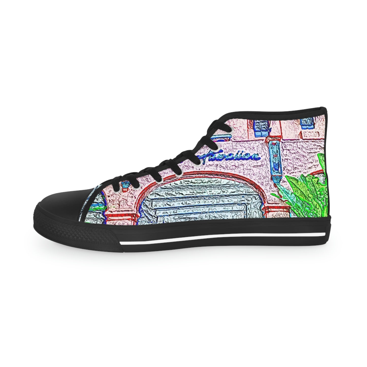 Men's High Top Sneakers ... "La Grande Entree" At: 'The Pink Palace' ... The Royal Hawai'ian ... Honolulu, HI ... '27Oct2014' ... Original Works ...