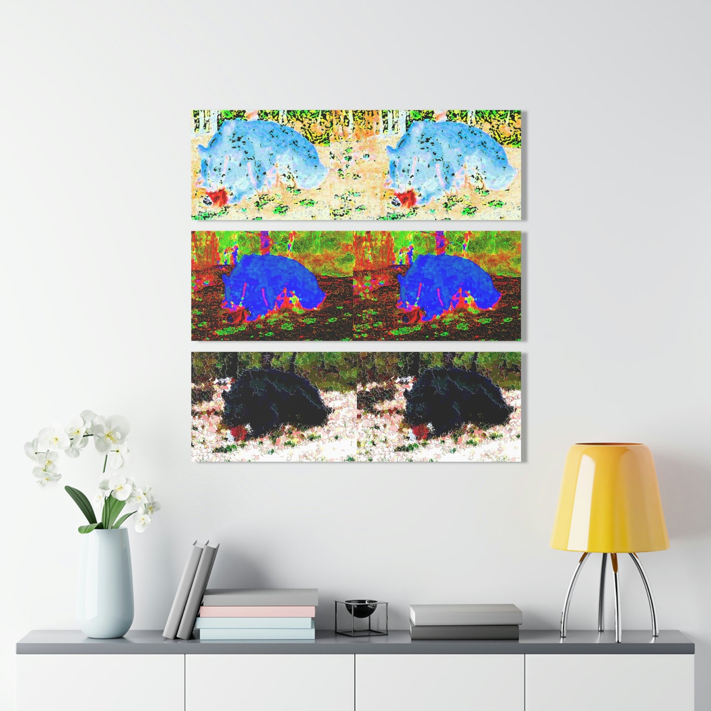 Acrylic Prints (Triptych) ... RCY: "Rhett Creek Yogi ... '500 Lbs Of Autumn Season Hunger' ..." September 2022 ... Central Idaho ... Original Works ...