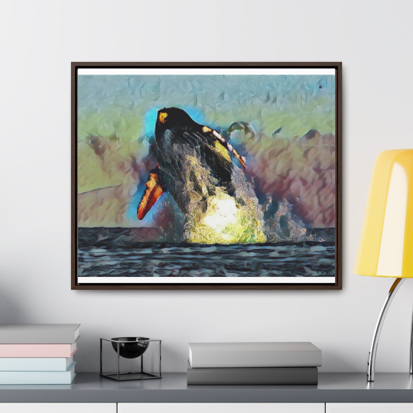 Gallery Canvas Wraps, Horizontal Frame ... An Extraordinary Humpback Breach ... 'With Explosive Energy' ... Family Archives (KPH) ... Circa: 21st Century. Maui, HI ... Original Works ...