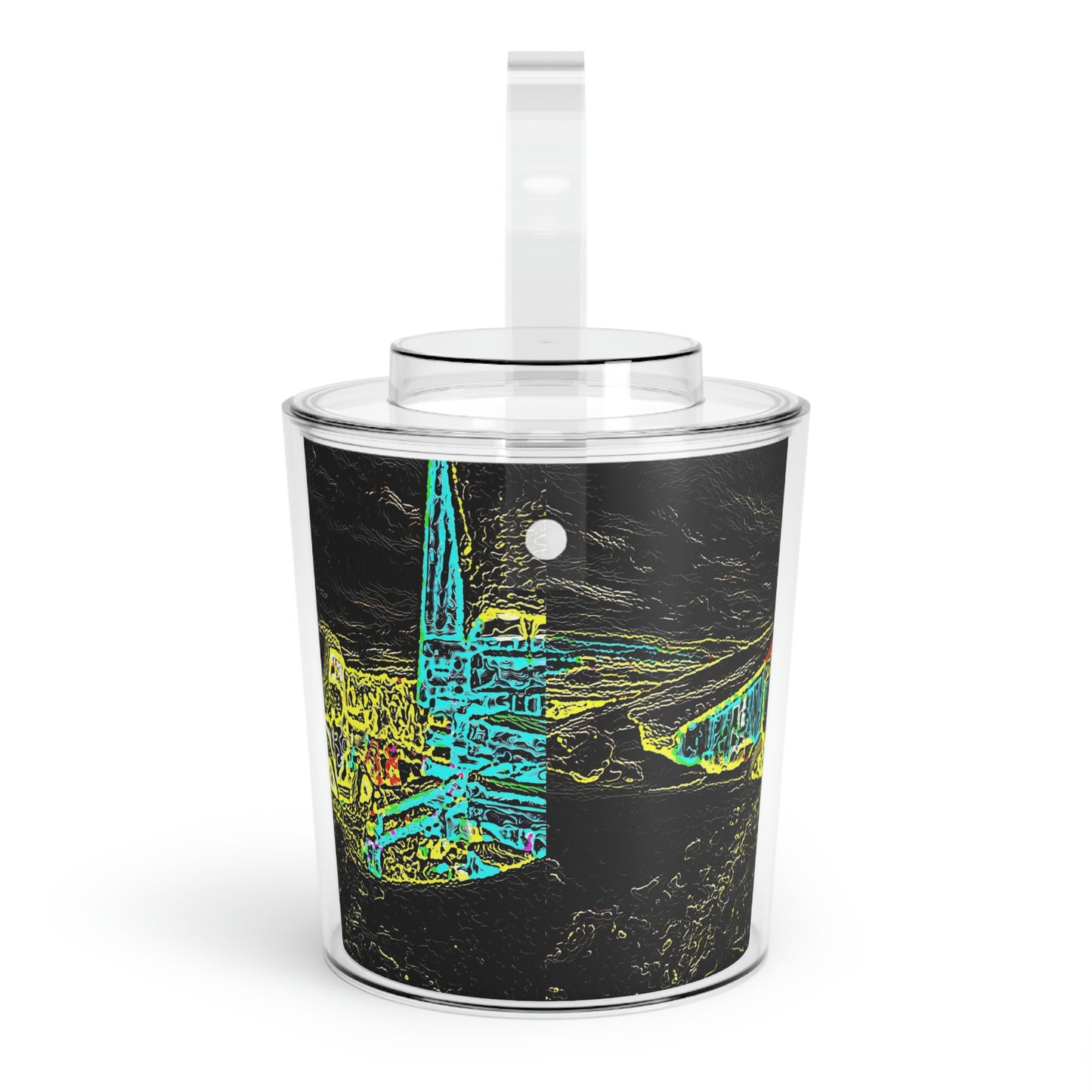 Ice Bucket with Tongs ... "Snow Vehicle In Snow Storm At-Rest" ... Circa 12Mar23 ... Central Idaho ... 18-Hours Rendering Time: Original Works ...