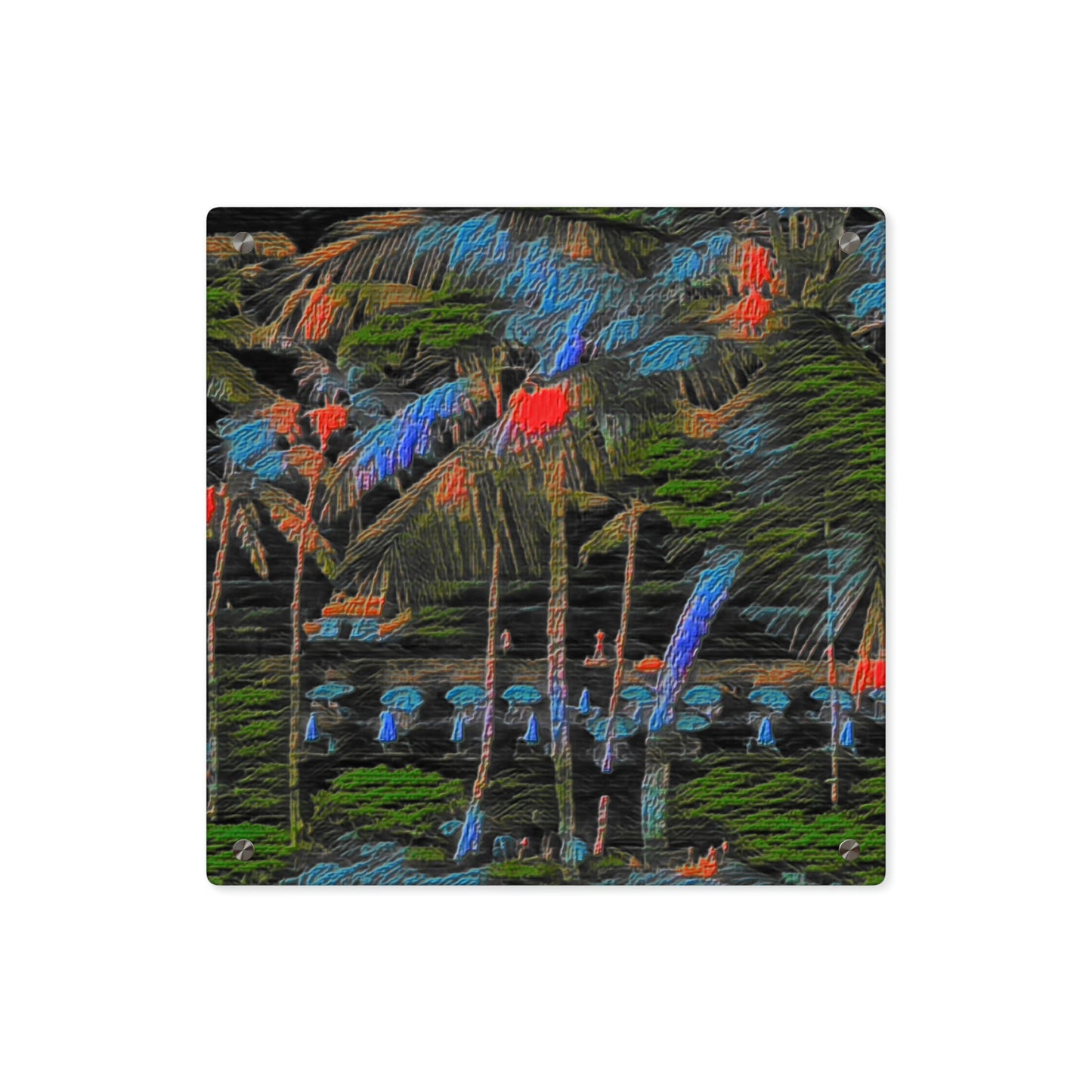 Acrylic Wall Art Panels ... "The Royal Hawai'ian: Waikiki Beach_Beach" ... Honolulu, HI ... Ocotber 2014 (Halloween) ... Original Works ...