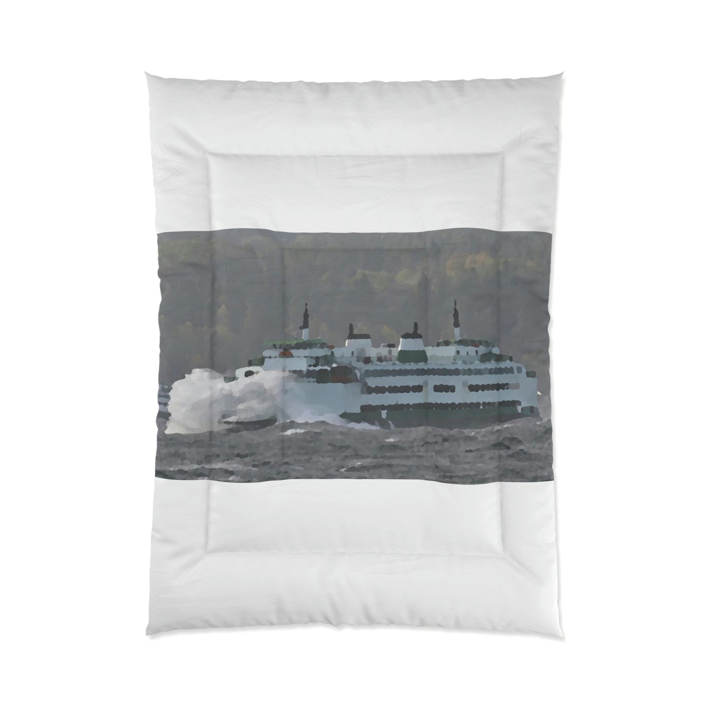 Comforter ... WADOT Ferry Crossing ... "A Very Rough Day" ... Mulkiteo Route ... Family Archives ... Early 1990's' ... Original Works ...