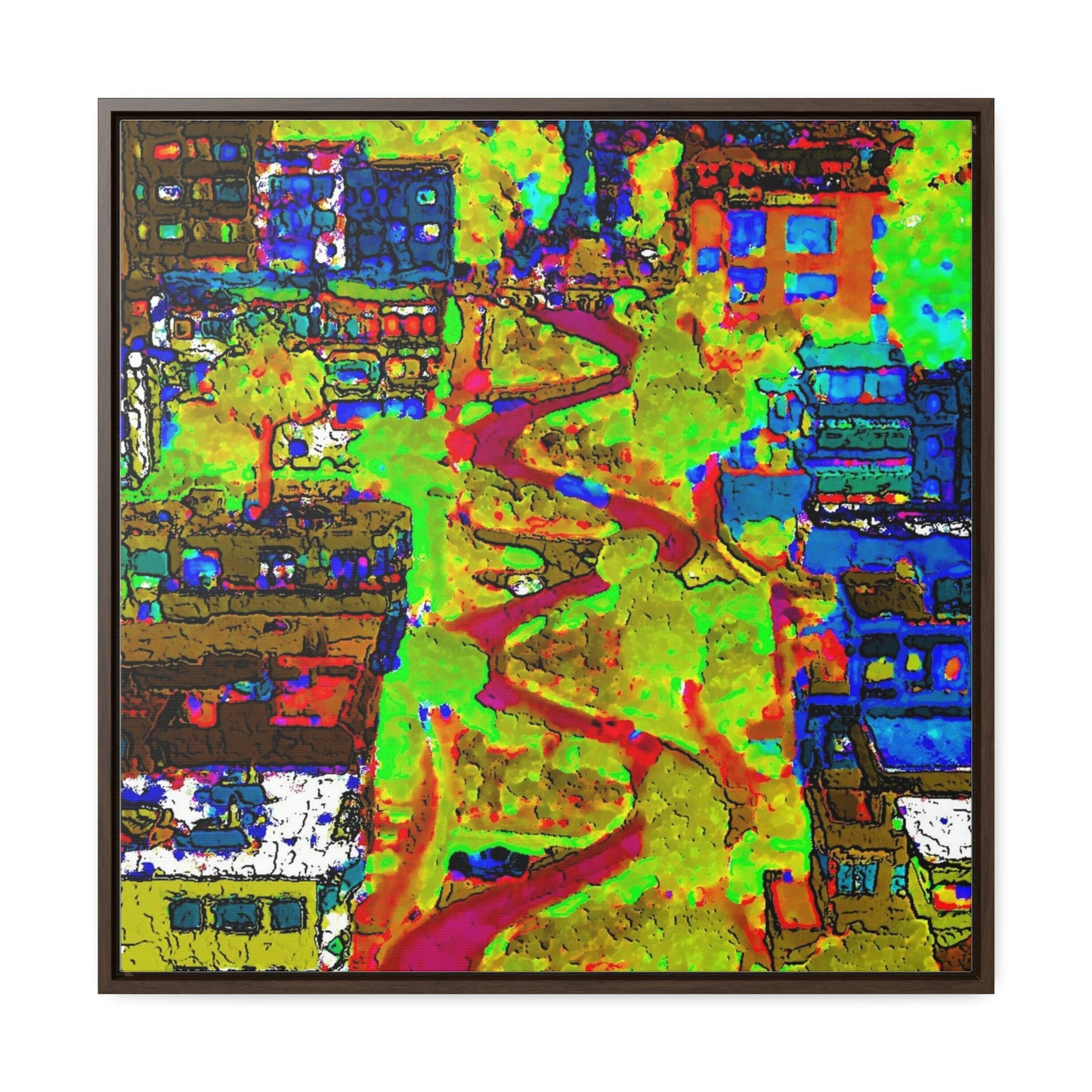 Gallery Canvas Wraps, Square Frame ... A Crazy Street ... 'Eight Winding Curve-Switchbacks' ... "Lombard Street, San Francisco, CA' ... Family Archives: 1970's ... Original Works ...