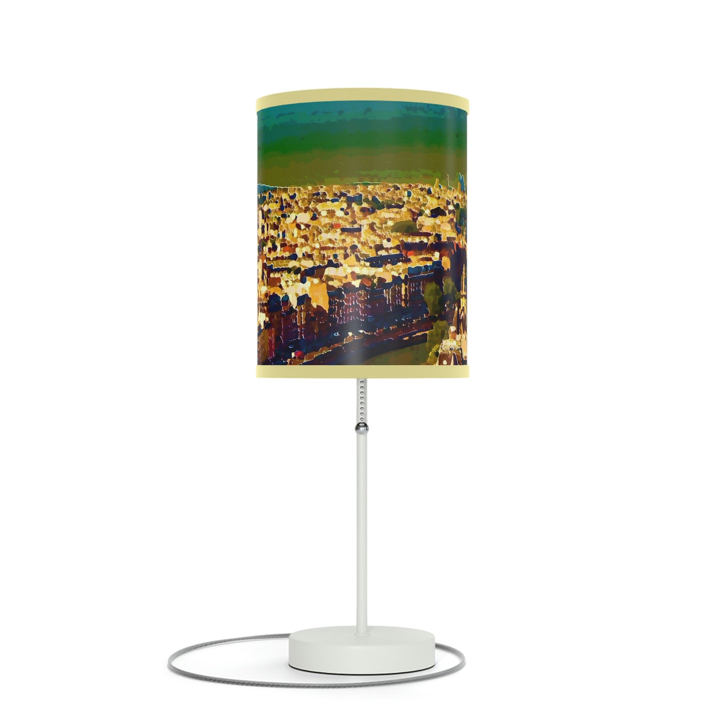 Lamp on a Stand, US|CA plug ... Au Paris ... "Along The River Seine" ... Barbara Joan Bonnel-Holt: 1972 ... Original Works ...