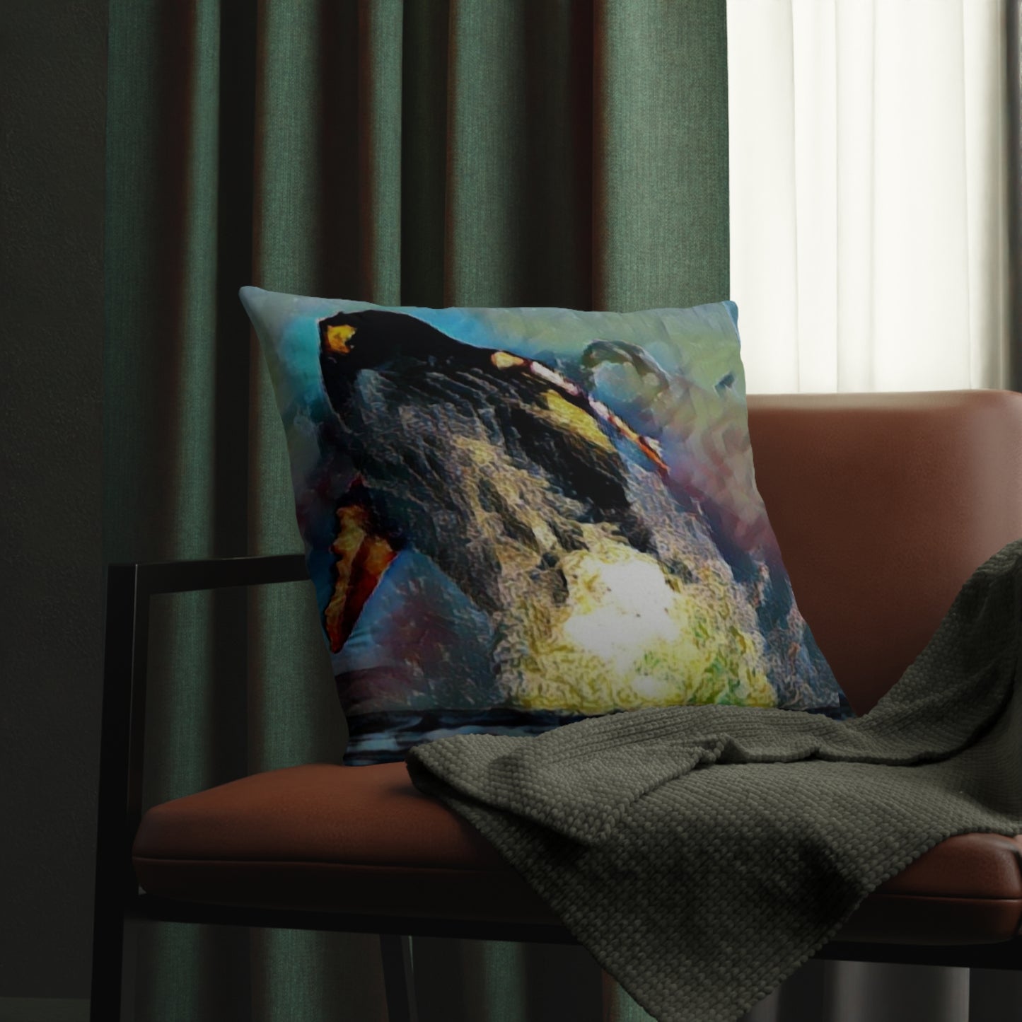 Waterproof Pillows ... An Extraordinary Humpback Breach ... 'With Explosive Energy' ... Family Archives (KPH) ... Circa: 21st Century. Maui, HI ... Original Works ...