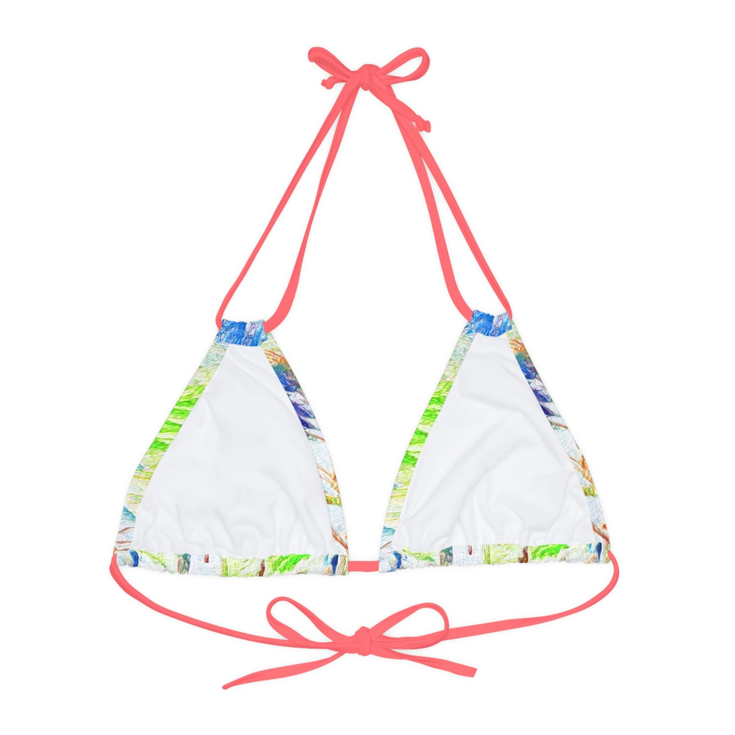 Strappy Triangle Bikini Top (AOP) ... "The Royal Hawai'ian: Waikiki Beach_Beach" ... Honolulu, HI ... Ocotber 2014 (Halloween) ... Original Works ...