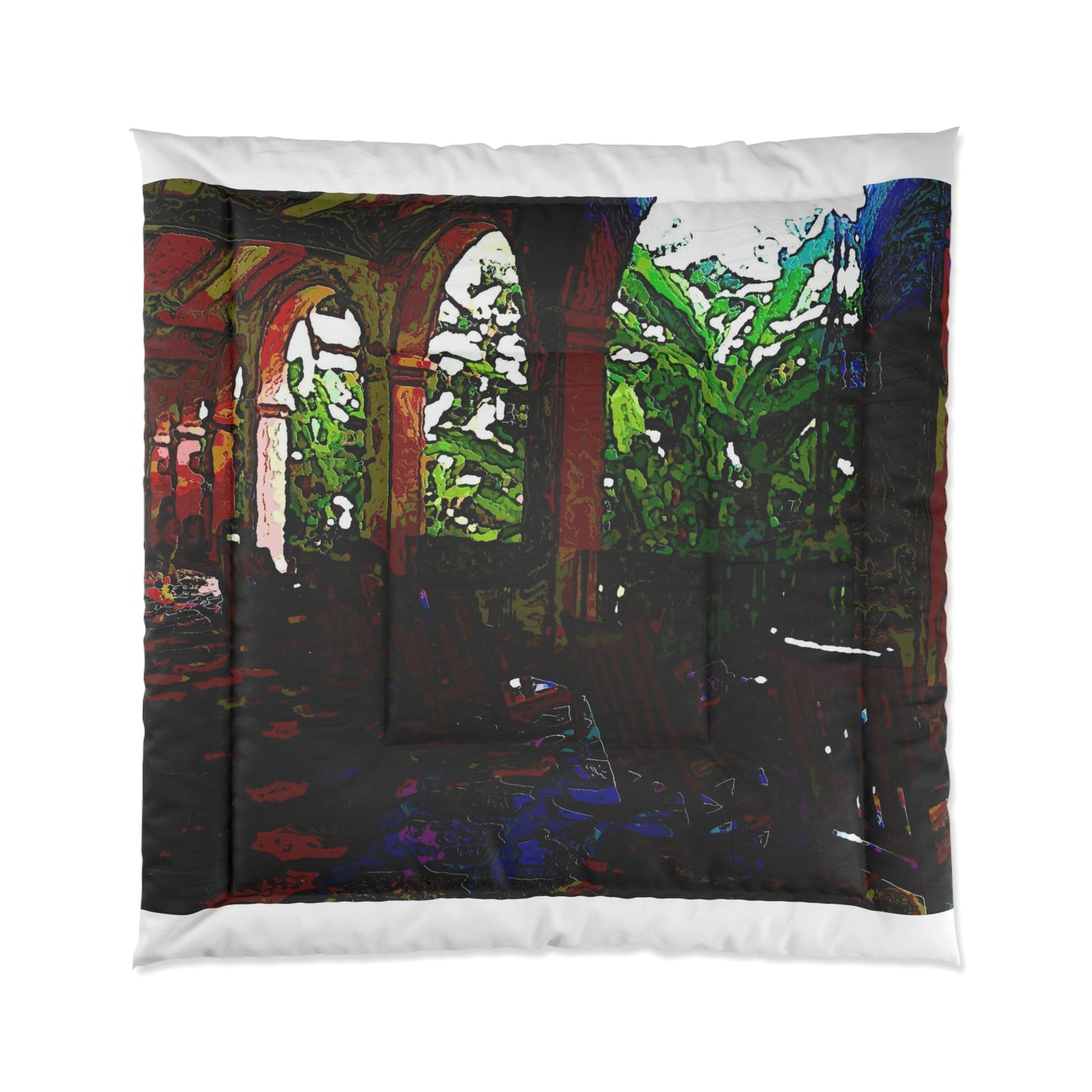 Comforter ... Lanai & Rocking Chairs At: 'The Pink Palace' ... The Royal Hawai'ian ... Honolulu, HI ... '27Oct2014' ... Original Works ...