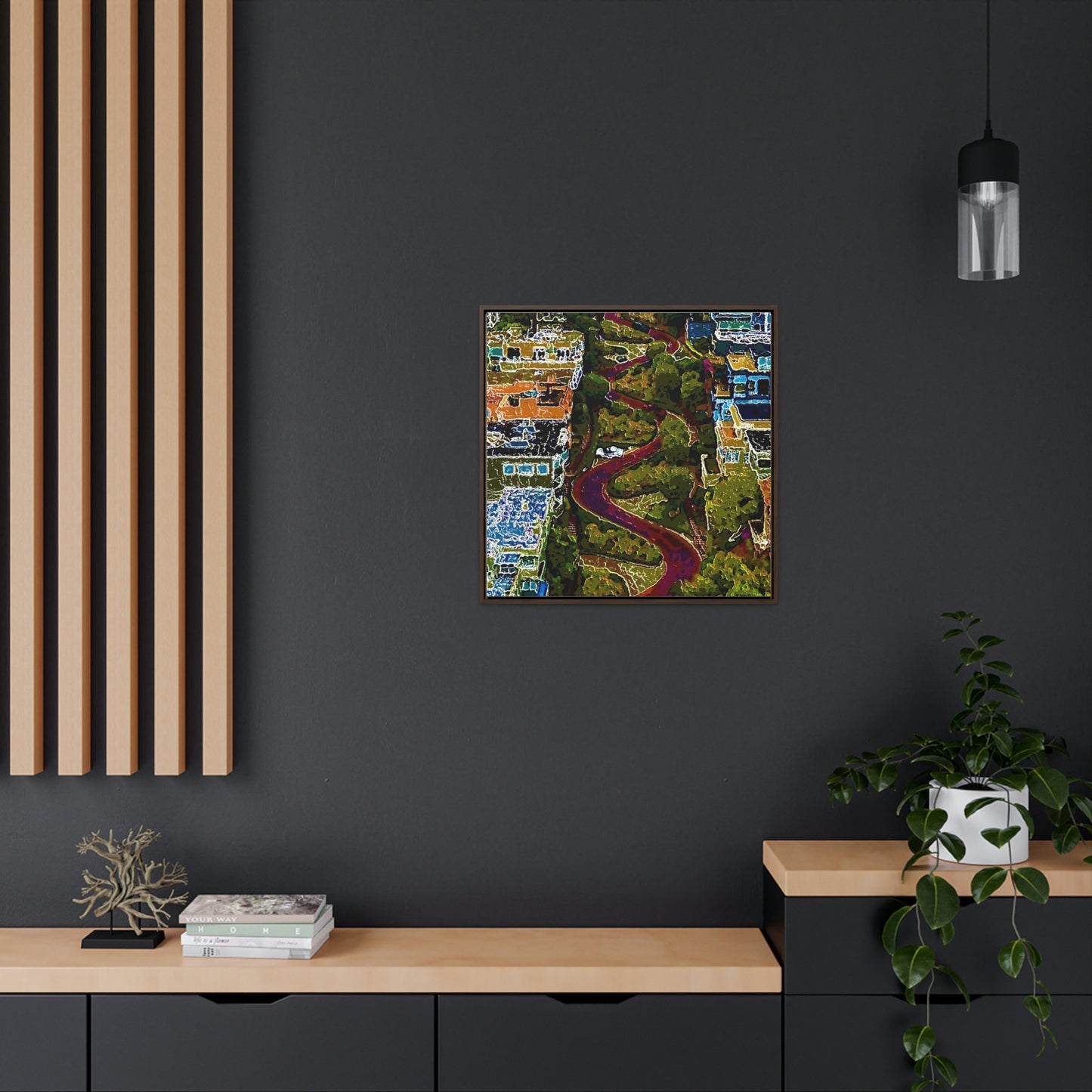 Gallery Canvas Wraps, Square Frame ... A Crazy Street ... 'Eight Winding Curve-Switchbacks' ... "Lombard Street, San Francisco, CA' ... Family Archives: 1970's ... Original Works ...