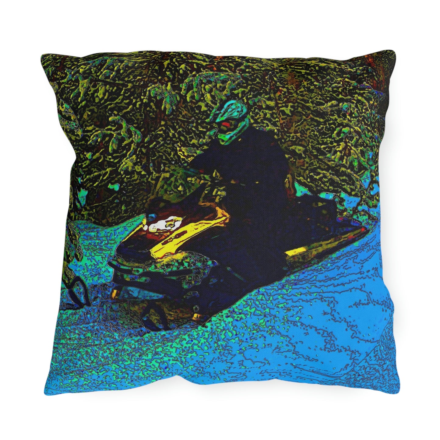 Outdoor Pillow .s ... Yep ... "Another Day ... Riding Through The Wilderness ... " ... February 2023 ... Original Works ...