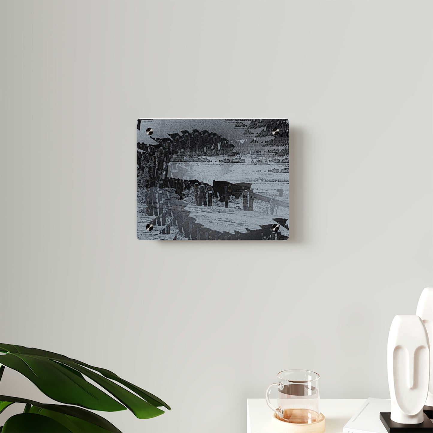 Acrylic Wall Art Panels ... A Quiet Morning ... "Along The Red River & Nature Preserve Plateau" ... Jan23 ... Original Works ...