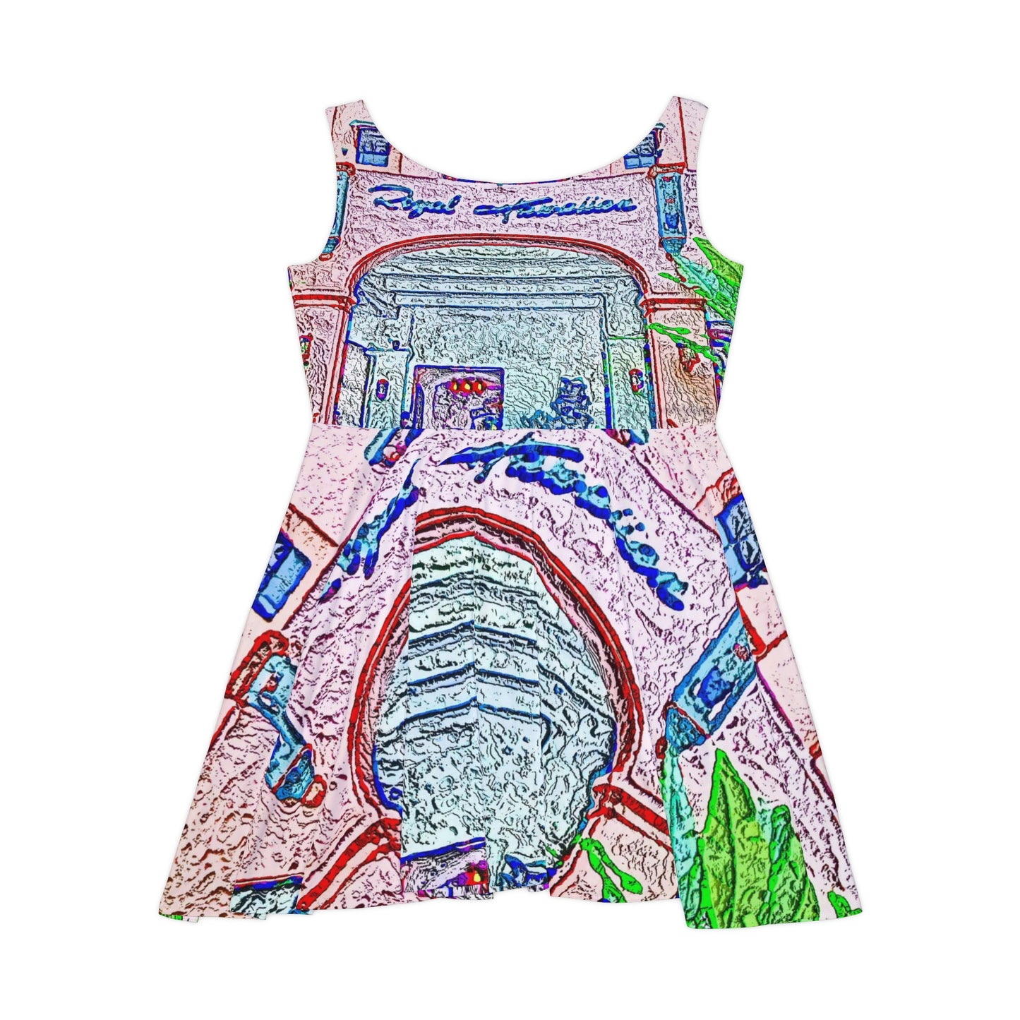 Women's Skater Dress ... "La Grande Entree" At: 'The Pink Palace' ... The Royal Hawai'ian ... Honolulu, HI ... '27Oct2014' ... Original Works ...