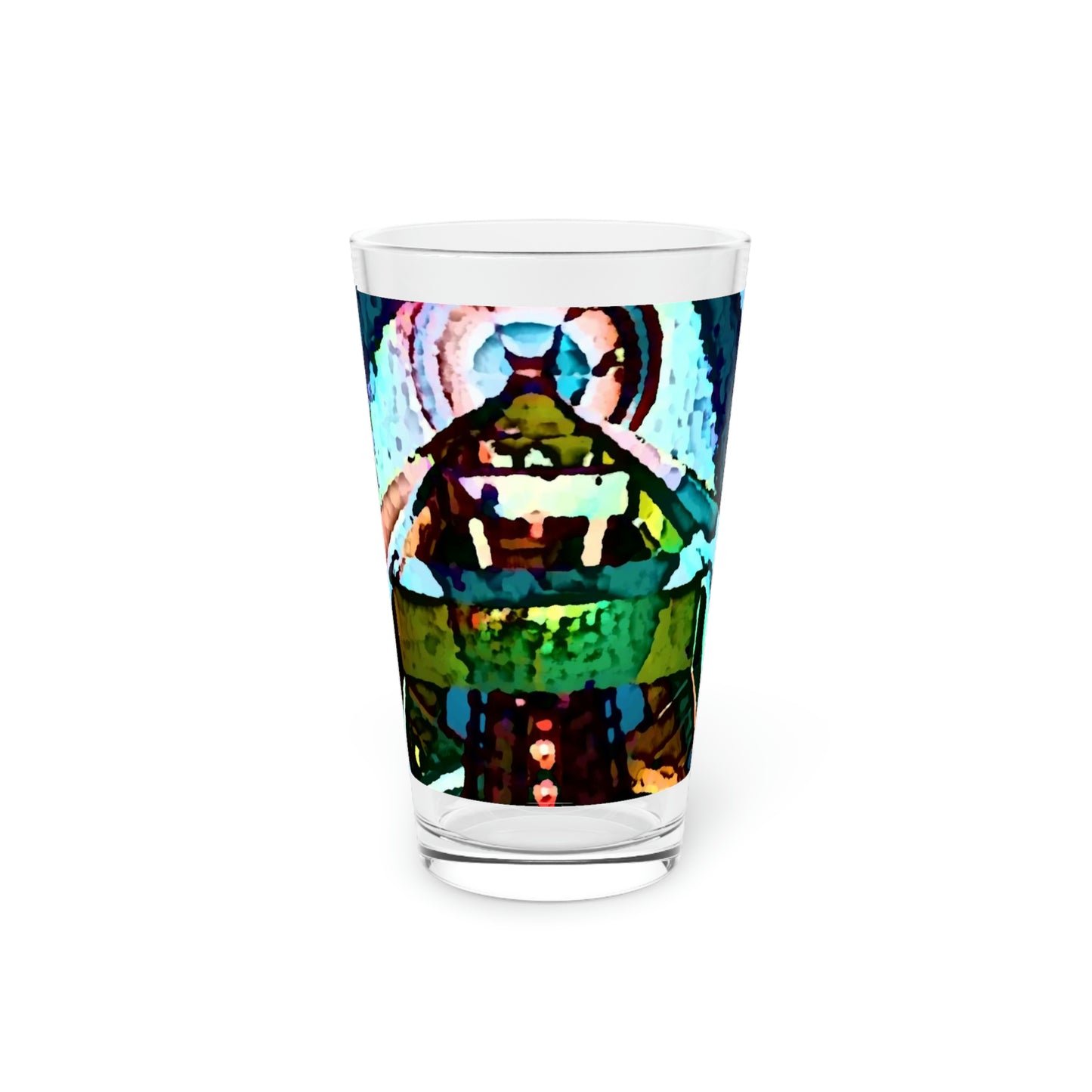 Pint Glass, 16oz ... "Seattle's World Fair" ... Below Space Needle 'Looking Up' ... On A Very Rainy Morning (Father's Family Photo). ... Original ...
