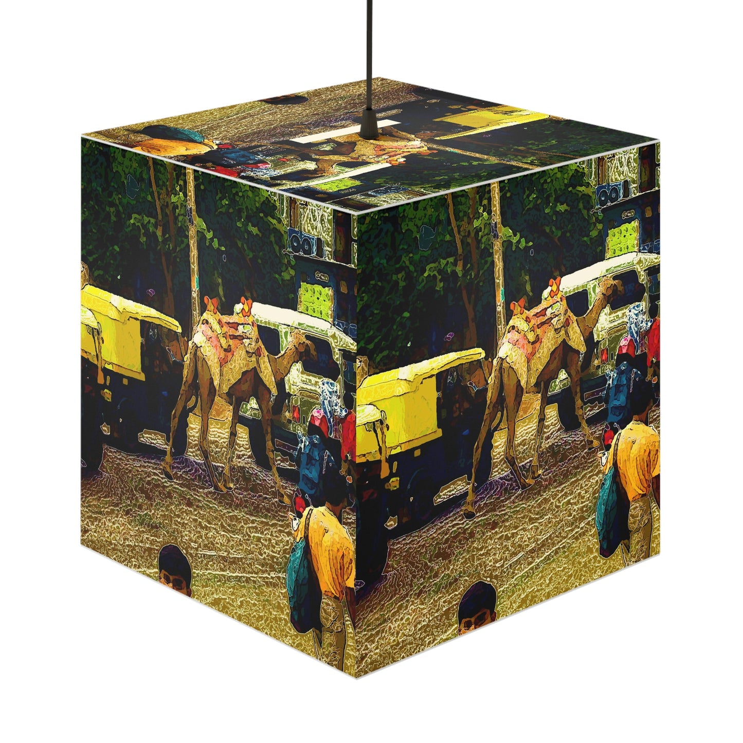 Light Cube Lamp ... "Truckin'-Up-To-Buffalo ... 'Oops - Wrong Country' ... Truckin'-Up-To-New Delll -'E' ... " ... (Delhi, India) ... 5July2007. Original Works ...