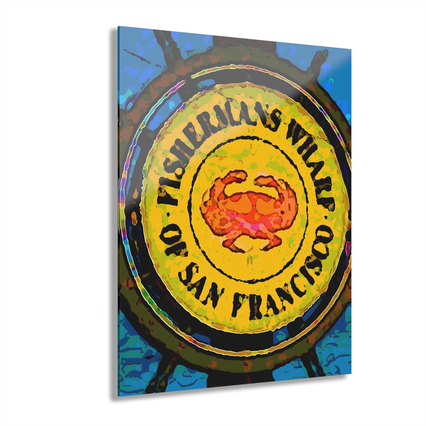 Acrylic Prints (French Cleat Hanging) ...  "No.9 Fishermen's Grotto - Fishermen's Wharf, SF, California" ... Family Archives: 1970's ... Original Works ...