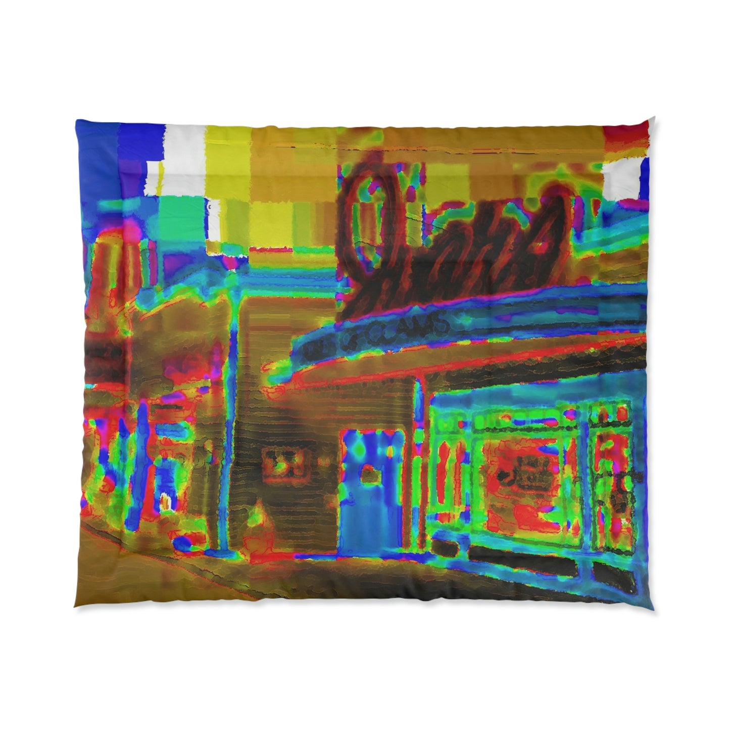 Comforter ...  In-A-Hurry & Stressed? ... Remember: Keep "Clam" ... Clam_Happy ...  'Ivars: Seattle Waterfront' ... Personal Archives ... Original Works ...