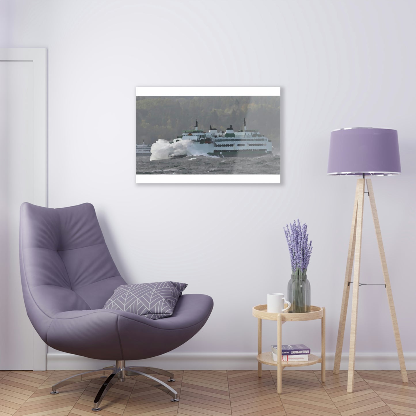 Acrylic Prints ... WADOT Ferry Crossing ... "A Very Rough Day" ... Mulkiteo Route ... Family Archives ... Early 1990's' ... Original Works ...