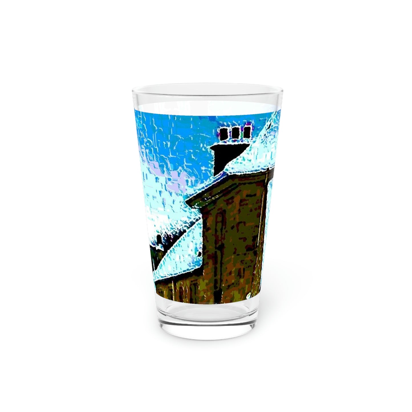 Pint Glass, 16oz ...  Walikng The Streets & Alleys ... 'Strolling The Canals ... '  ... Original Works  ...