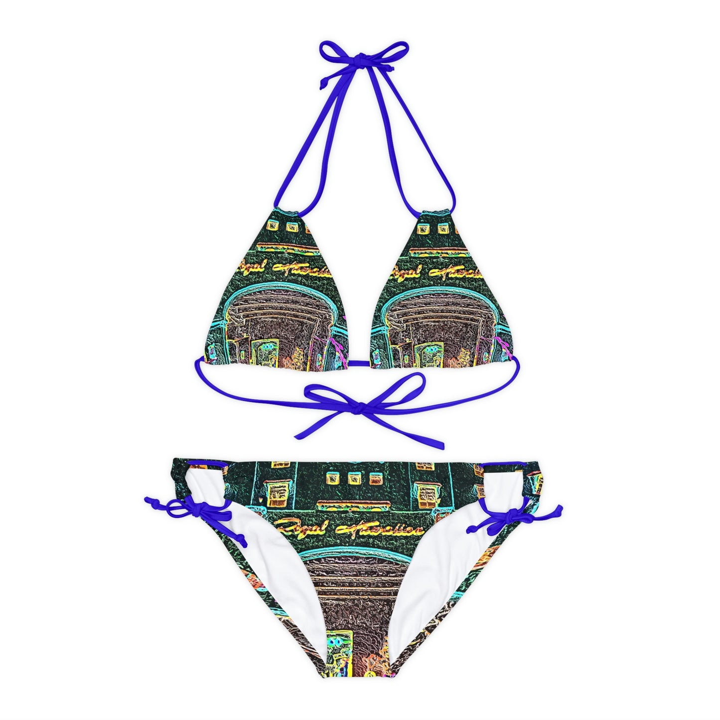 Strappy Bikini Set ... "La Grande Entree" At: 'The Pink Palace' ... The Royal Hawai'ian ... Honolulu, HI ... '27Oct2014' ... Original Works ...