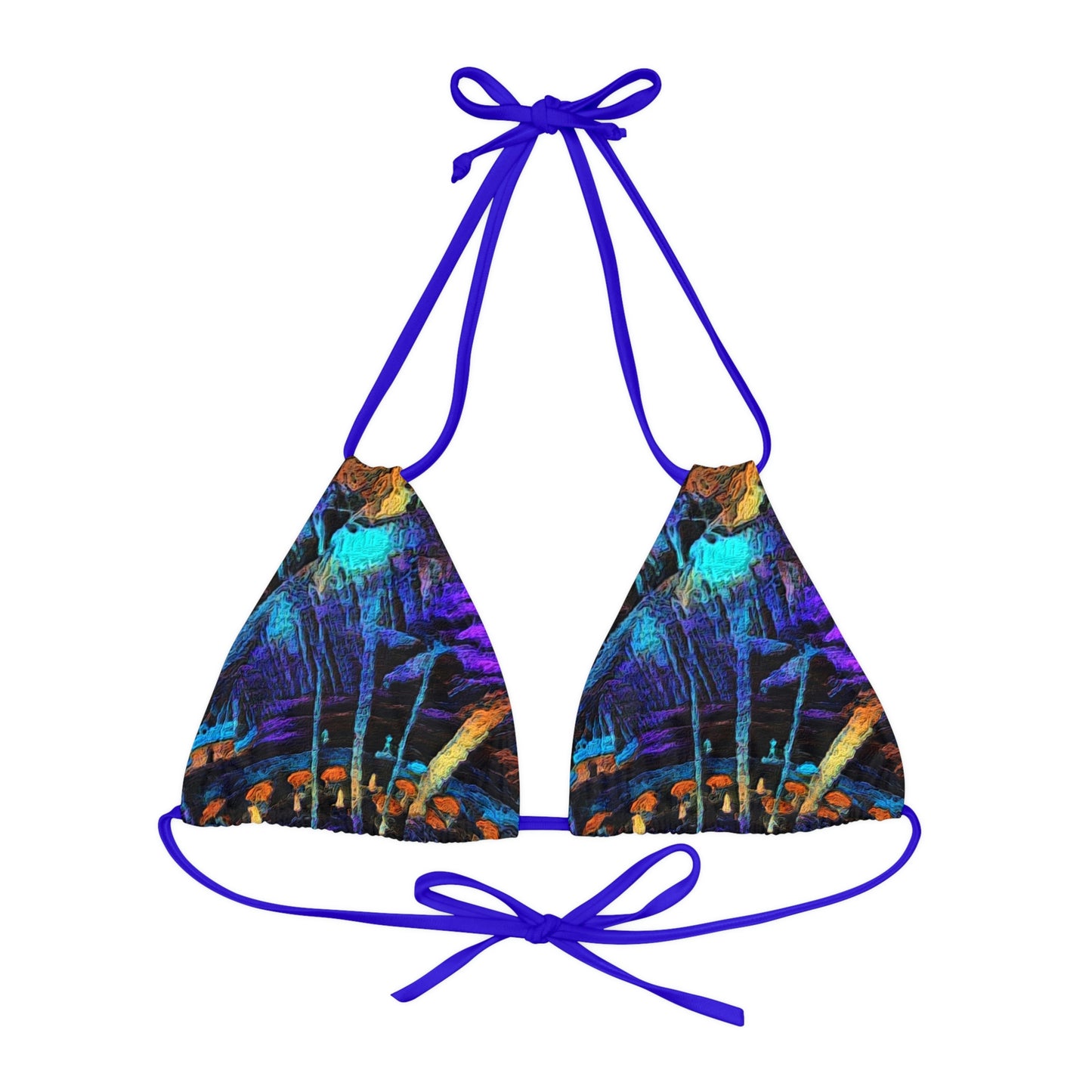 Strappy Triangle Bikini Top (AOP) ... "The Royal Hawai'ian: Waikiki Beach_Beach" ... Honolulu, HI ... Ocotber 2014 (Halloween) ... Original Works ...